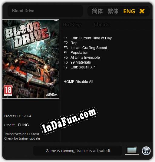 Trainer for Blood Drive [v1.0.5]