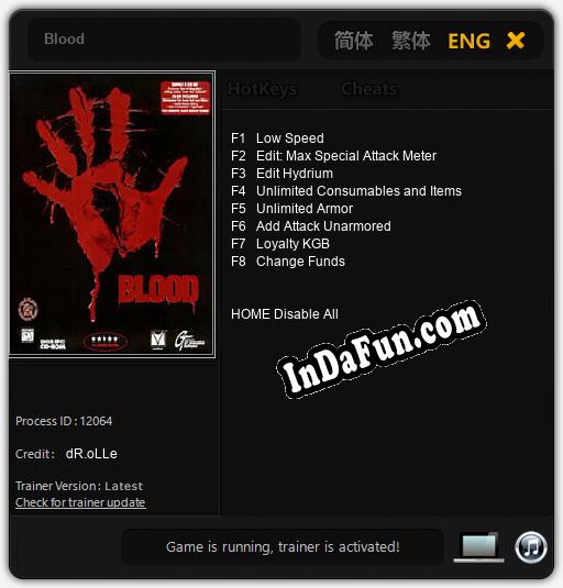 Blood: TRAINER AND CHEATS (V1.0.17)