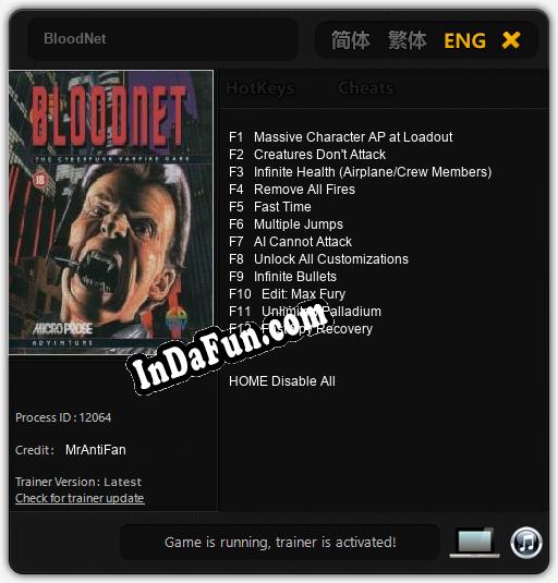 BloodNet: Trainer +12 [v1.9]