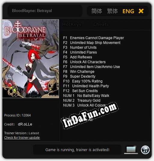 BloodRayne: Betrayal: Trainer +15 [v1.4]