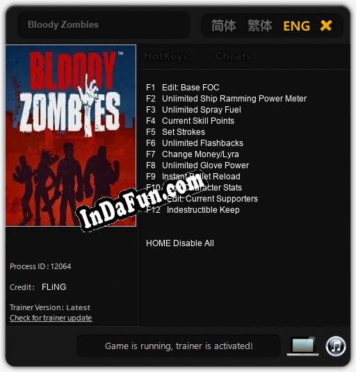 Bloody Zombies: TRAINER AND CHEATS (V1.0.26)