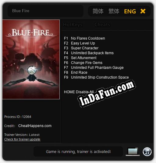 Blue Fire: Trainer +9 [v1.8]