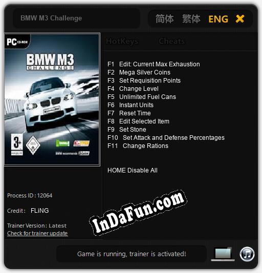 Trainer for BMW M3 Challenge [v1.0.5]