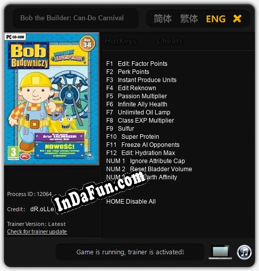 Bob the Builder: Can-Do Carnival: Trainer +15 [v1.2]