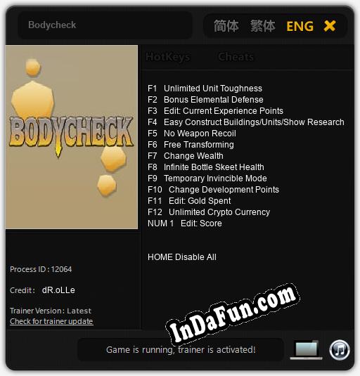 Bodycheck: Trainer +13 [v1.8]