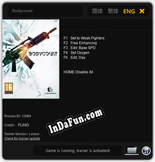 Bodycount: Cheats, Trainer +5 [FLiNG]