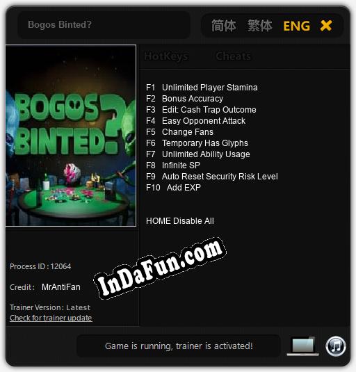 Bogos Binted?: TRAINER AND CHEATS (V1.0.30)