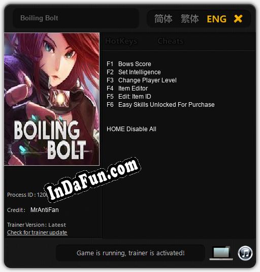 Boiling Bolt: TRAINER AND CHEATS (V1.0.67)