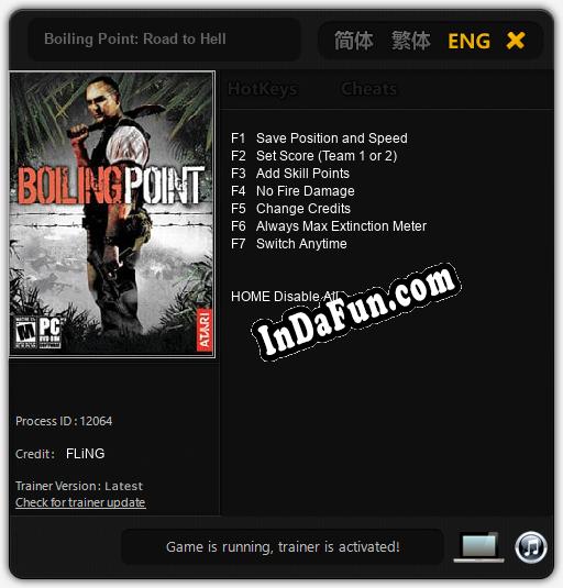 Trainer for Boiling Point: Road to Hell [v1.0.7]