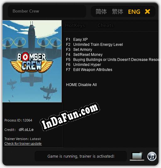 Bomber Crew: Cheats, Trainer +7 [dR.oLLe]