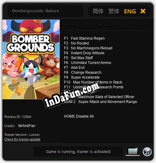 Trainer for Bombergrounds: Reborn [v1.0.6]