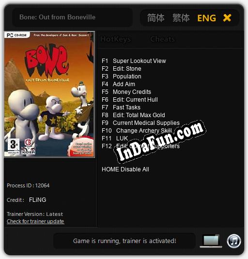 Bone: Out from Boneville: Trainer +12 [v1.3]