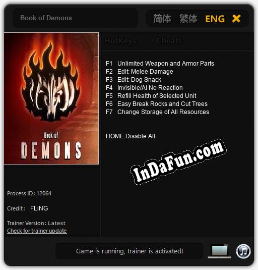 Book of Demons: Cheats, Trainer +7 [FLiNG]