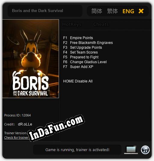 Boris and the Dark Survival: Cheats, Trainer +7 [dR.oLLe]