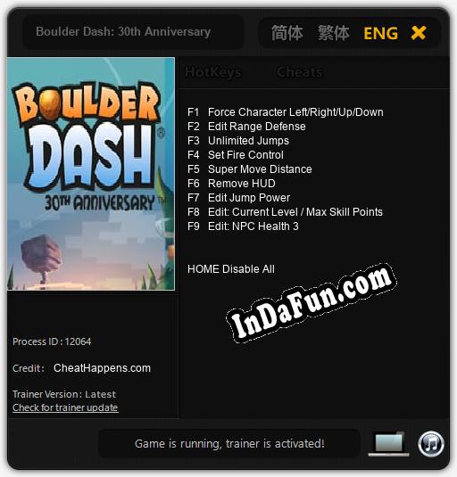 Trainer for Boulder Dash: 30th Anniversary [v1.0.5]