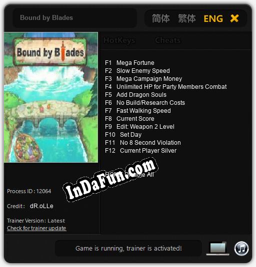 Bound by Blades: TRAINER AND CHEATS (V1.0.43)