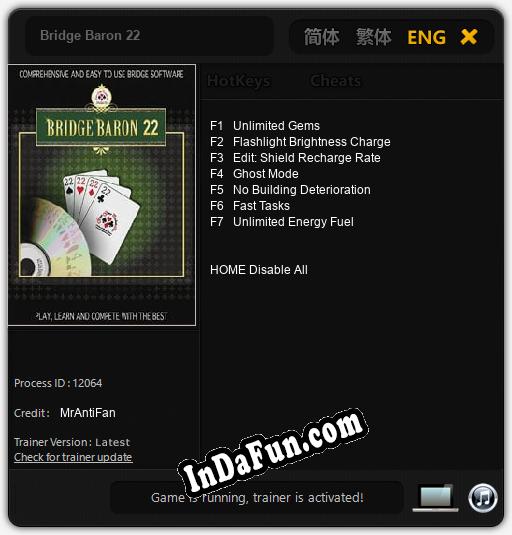 Bridge Baron 22: Trainer +7 [v1.3]