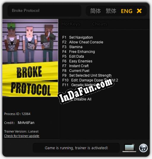 Trainer for Broke Protocol [v1.0.5]