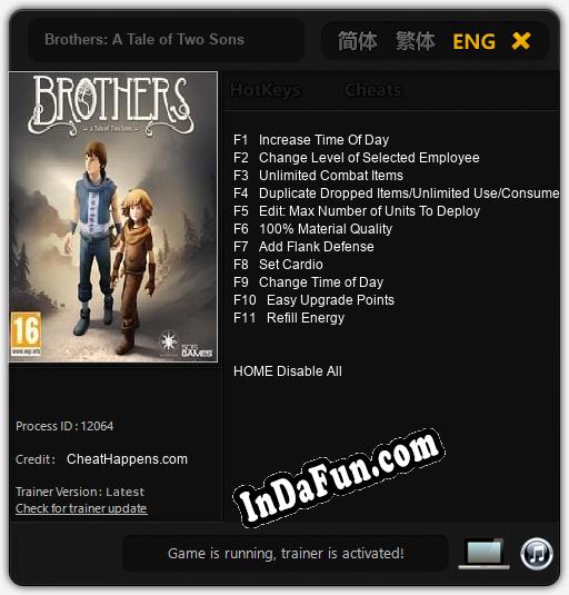 Brothers: A Tale of Two Sons: Trainer +11 [v1.4]