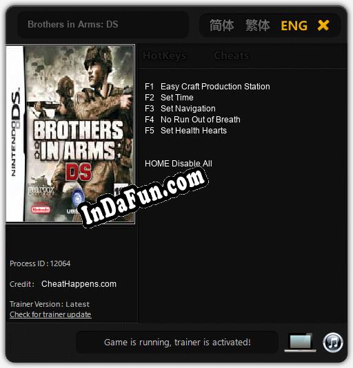 Brothers in Arms: DS: Trainer +5 [v1.3]