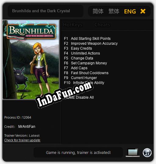 Trainer for Brunhilda and the Dark Crystal [v1.0.3]