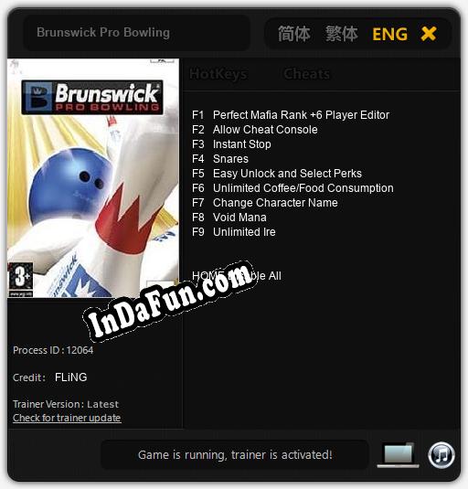 Trainer for Brunswick Pro Bowling [v1.0.2]
