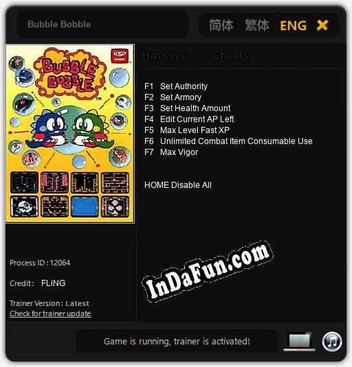 Bubble Bobble: TRAINER AND CHEATS (V1.0.51)