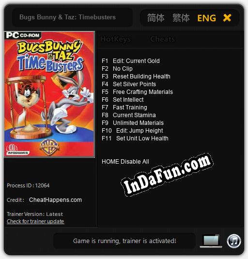 Bugs Bunny & Taz: Timebusters: TRAINER AND CHEATS (V1.0.66)