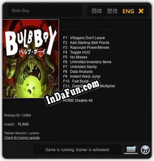 Bulb Boy: Cheats, Trainer +11 [FLiNG]