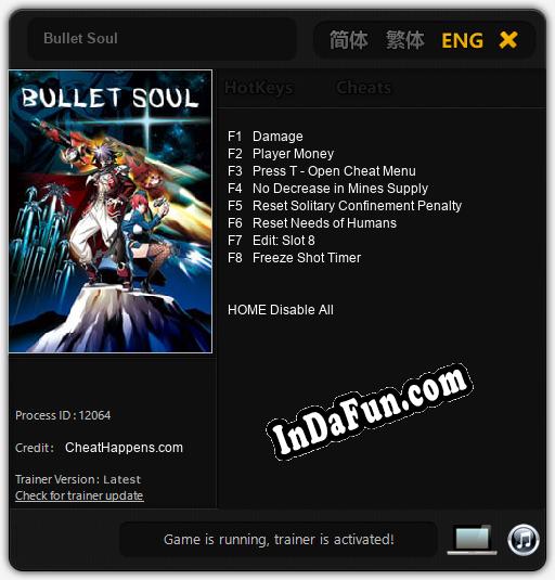 Bullet Soul: Cheats, Trainer +8 [CheatHappens.com]