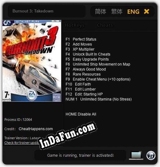 Burnout 3: Takedown: Trainer +13 [v1.6]