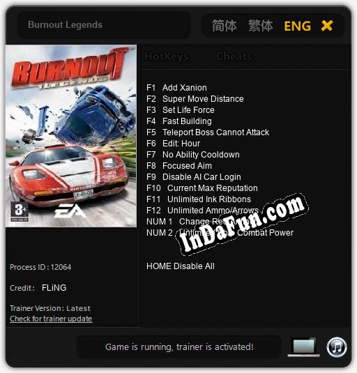 Burnout Legends: Trainer +14 [v1.8]