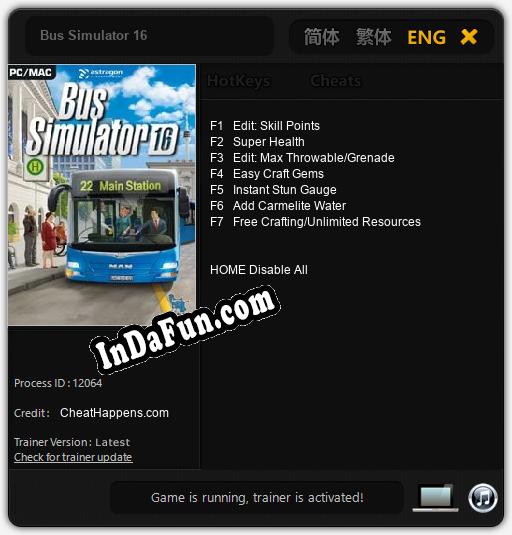 Bus Simulator 16: Cheats, Trainer +7 [CheatHappens.com]