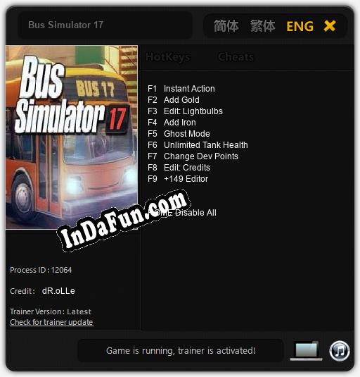 Bus Simulator 17: Cheats, Trainer +9 [dR.oLLe]