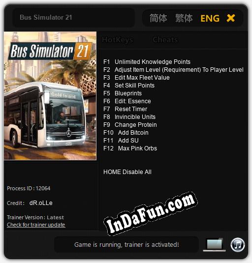 Bus Simulator 21: TRAINER AND CHEATS (V1.0.58)