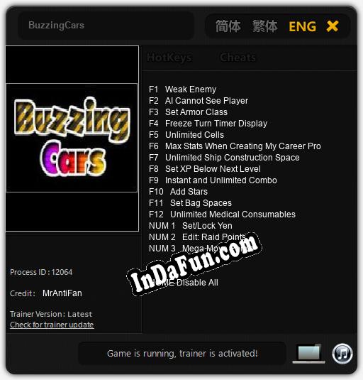 Trainer for BuzzingCars [v1.0.8]