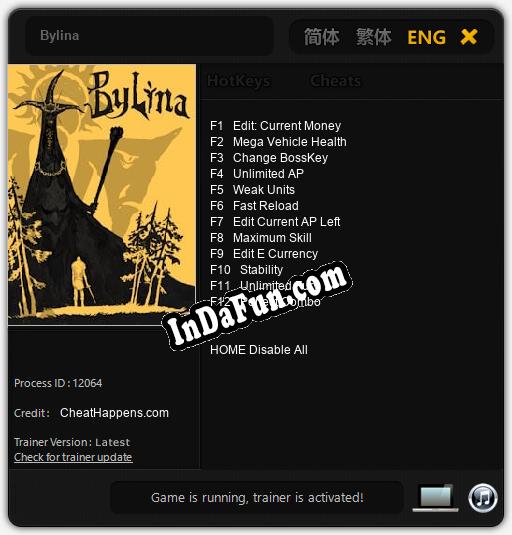 Bylina: Trainer +12 [v1.2]
