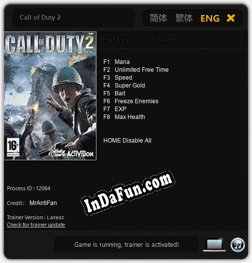 Call of Duty 2: Cheats, Trainer +8 [MrAntiFan]