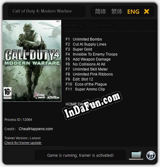 Trainer for Call of Duty 4: Modern Warfare [v1.0.4] » Free Download PC ...