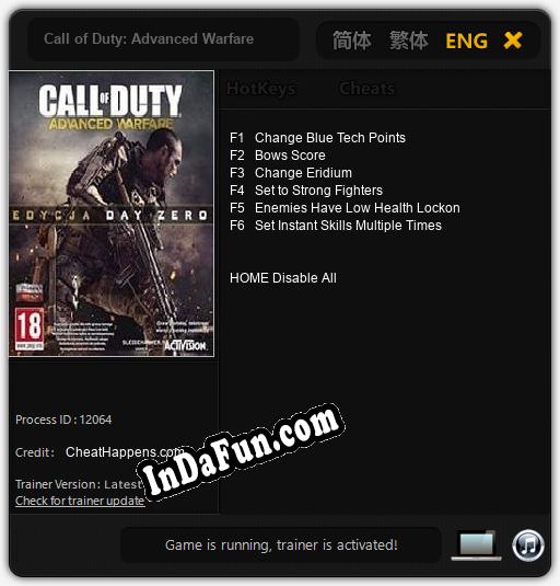Trainer for Call of Duty: Advanced Warfare [v1.0.9]