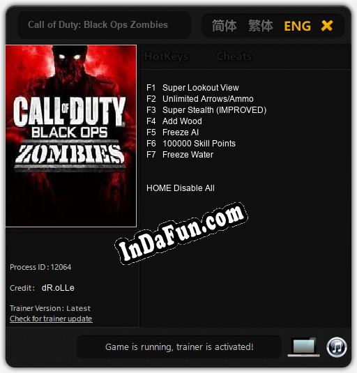 Call of Duty: Black Ops Zombies: Cheats, Trainer +7 [dR.oLLe]