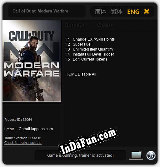Call of Duty: Modern Warfare: Trainer +5 [v1.5]