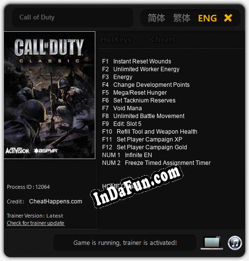 Call of Duty: Cheats, Trainer +14 [CheatHappens.com]