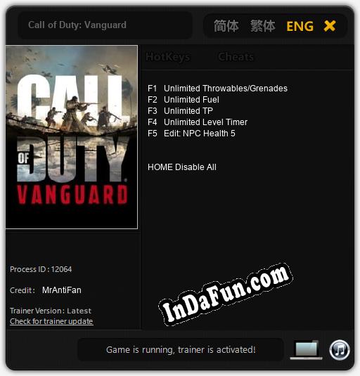 Call of Duty: Vanguard: Cheats, Trainer +5 [MrAntiFan]