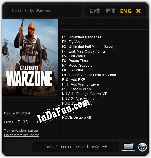 Trainer for Call of Duty: Warzone [v1.0.7]
