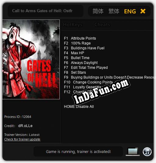 Call to Arms Gates of Hell: Ostfront: Cheats, Trainer +12 [dR.oLLe]