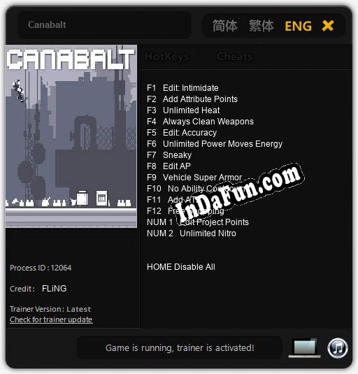 Canabalt: Cheats, Trainer +14 [FLiNG]