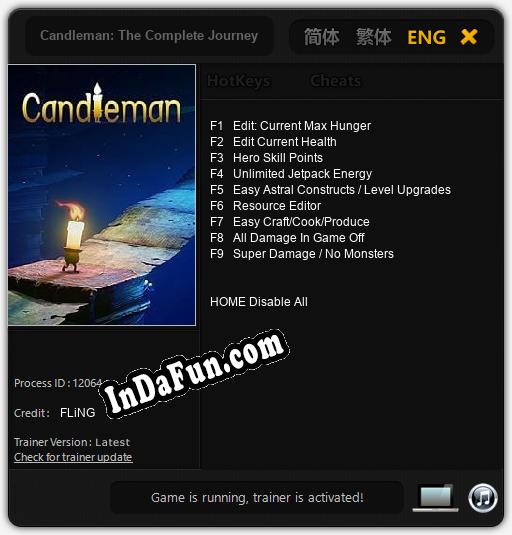 Candleman: The Complete Journey: Cheats, Trainer +9 [FLiNG]