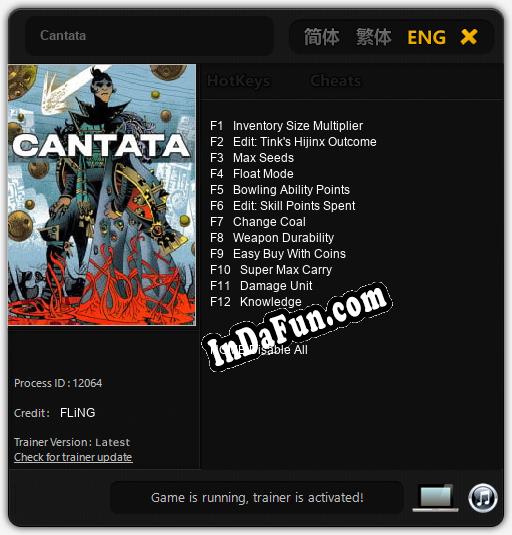 Cantata: Trainer +12 [v1.6]