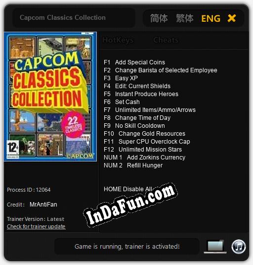 Capcom Classics Collection: TRAINER AND CHEATS (V1.0.14)